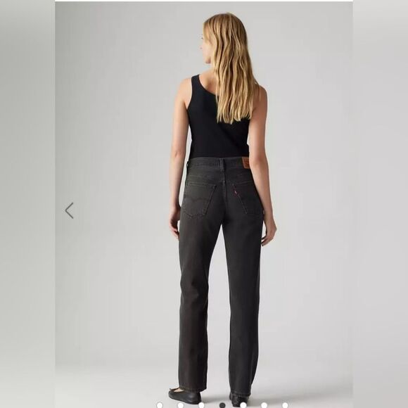 Levi's Black Low Pro Straight Denim Jeans - Picture 3 of 9